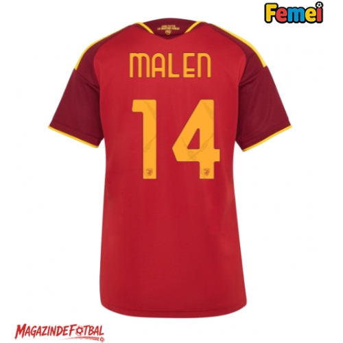 AS Roma Donyell Malen #14 Tricou Fotbal Replică 2026-27 Femei Acasa AS Roma Donyell Malen #14 Tricou Fotbal Replică 2026-27 Femei Acasa